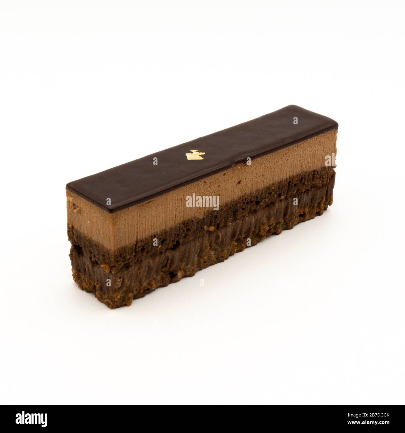 Un dessert au chocolat composé de trois chocolats. Banque D'Images