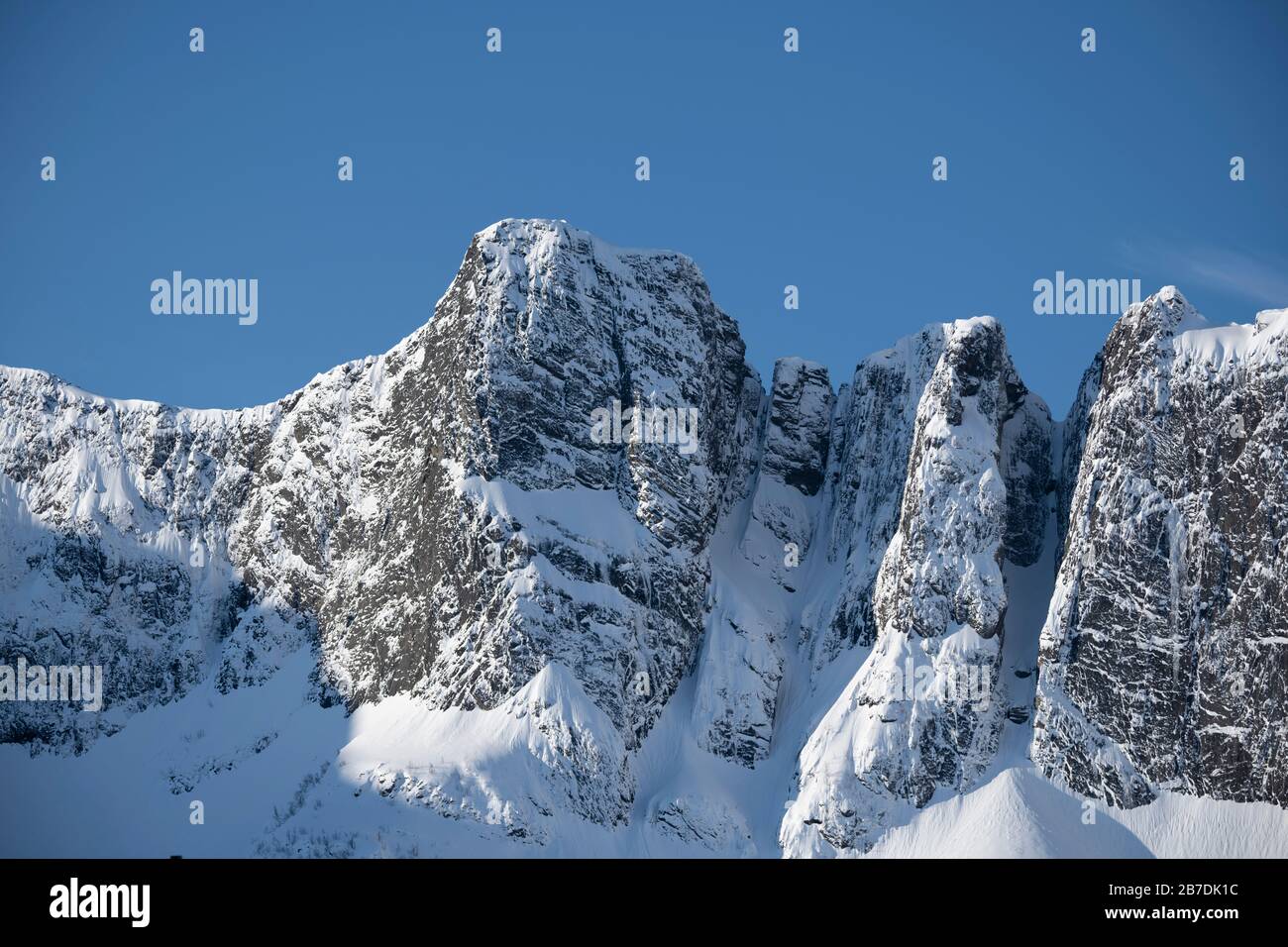 Paysage d'hiver à Senja, Norvège. Banque D'Images
