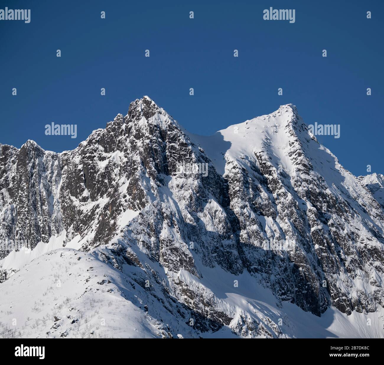 Paysage d'hiver à Senja, Norvège. Banque D'Images