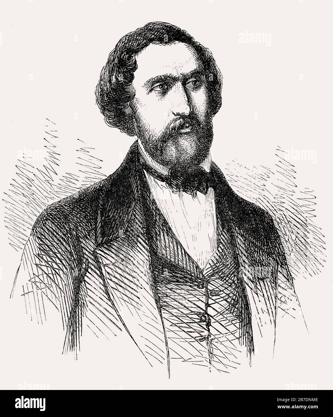 Alfred Louis Charles De Musset-Pathay, 1810-1857, Dramaturge Français Banque D'Images