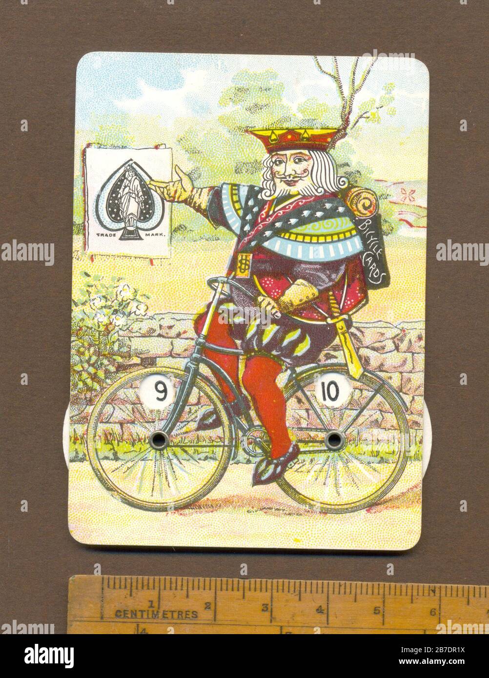 Whist compteur 1903 publicité vélo jouant cartes Banque D'Images