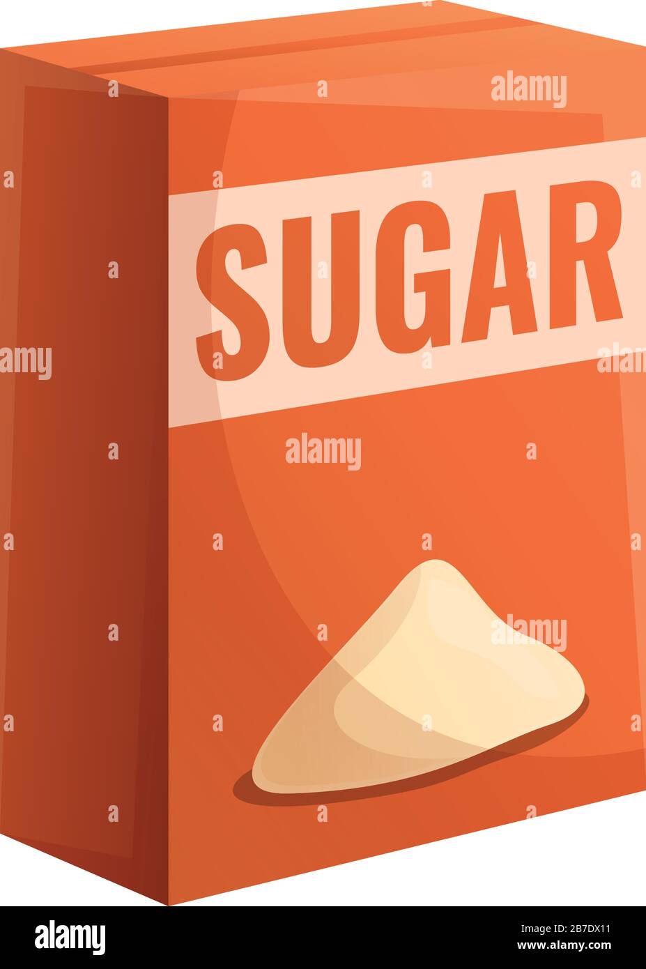 Icône du paquet de sucre. Dessin animé de l'icône vecteur de paquet de sucre  pour la conception de Web isolé sur fond blanc Image Vectorielle Stock -  Alamy