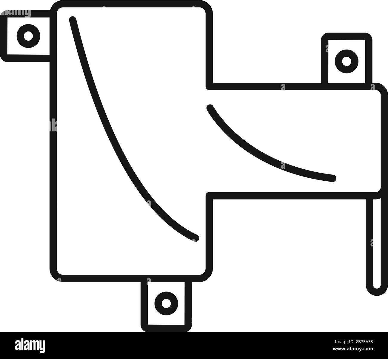 Icône d'élément de téléphone cassé. Contour icône vectorielle de pièce de téléphone cassée pour la conception Web isolée sur fond blanc Illustration de Vecteur