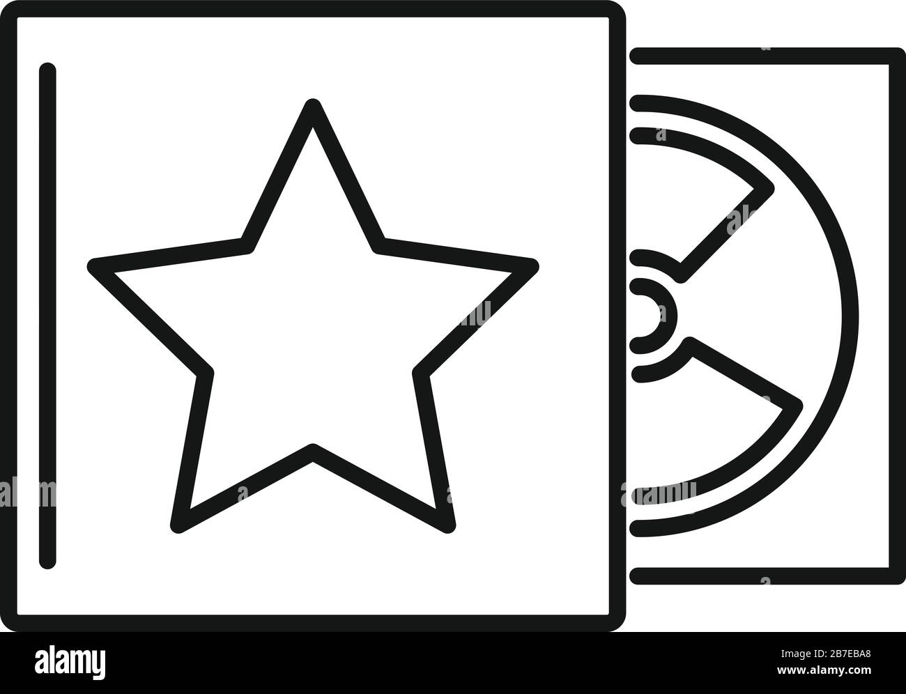 Icône cd de musique de célébrité. Outline célébrité musique cd vecteur icône pour le web design isolé sur fond blanc Illustration de Vecteur