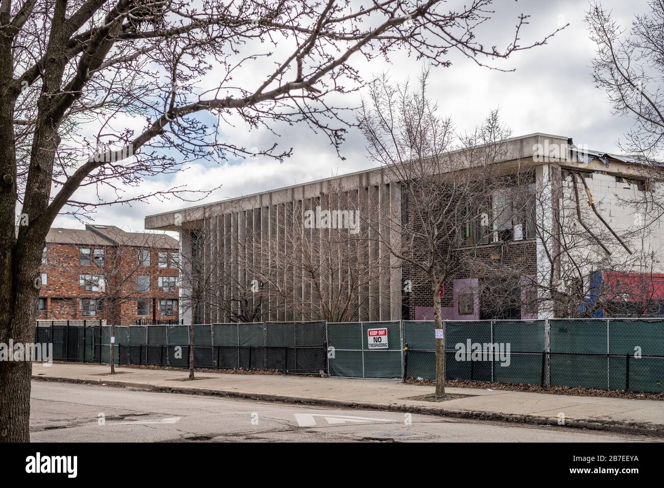 Newberry Center conçu par Perkins et en démolition Banque D'Images
