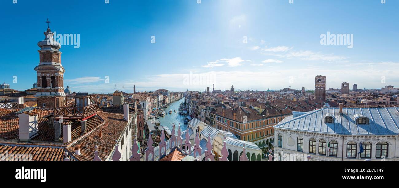 Venise, Italie - 16 MAI 2019: Panorama de Venise d'une vue d'oeil d'oiseau Banque D'Images