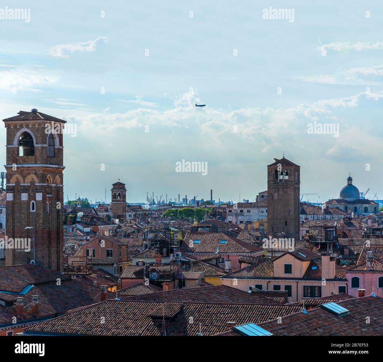 Venise, Italie - 16 MAI 2019: Panorama de Venise d'une vue d'oeil d'oiseau Banque D'Images