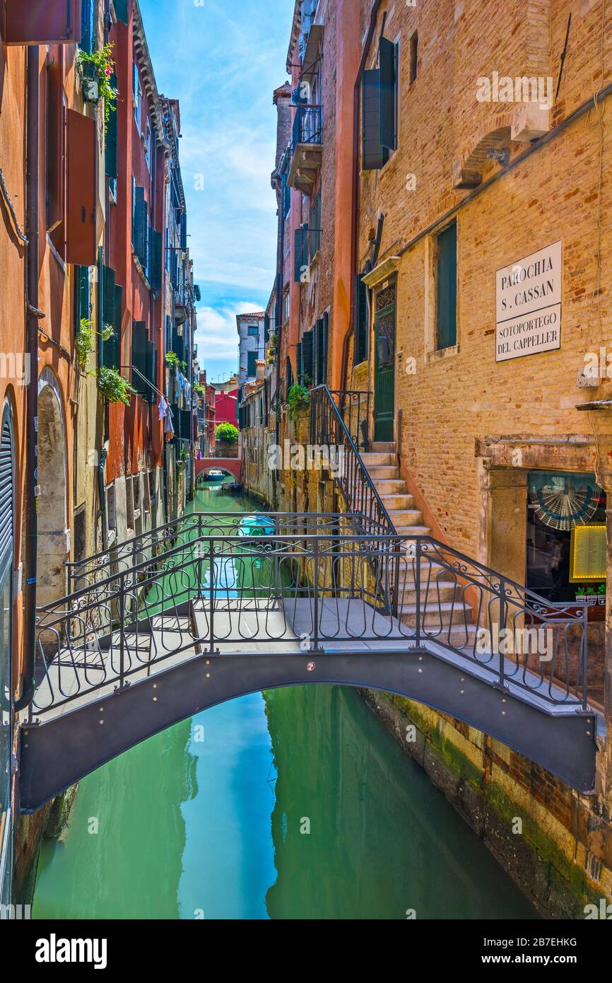 Venise, Italie - 17 MAI 2019 : vue panoramique sur le canal vénitien Banque D'Images