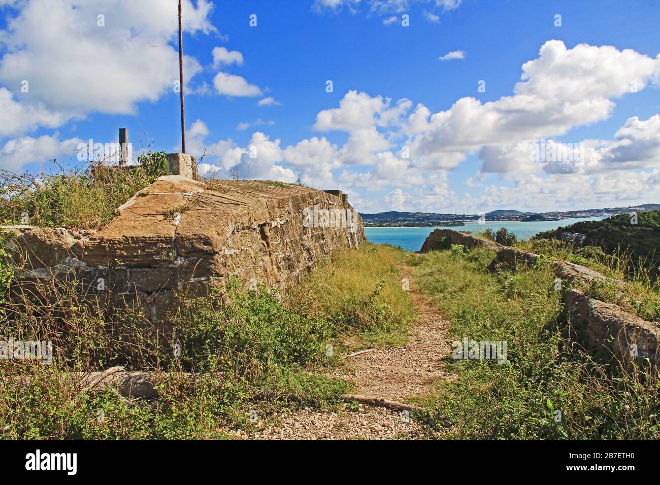 Vieux fort Barrington à St. John’s Antigua Banque D'Images