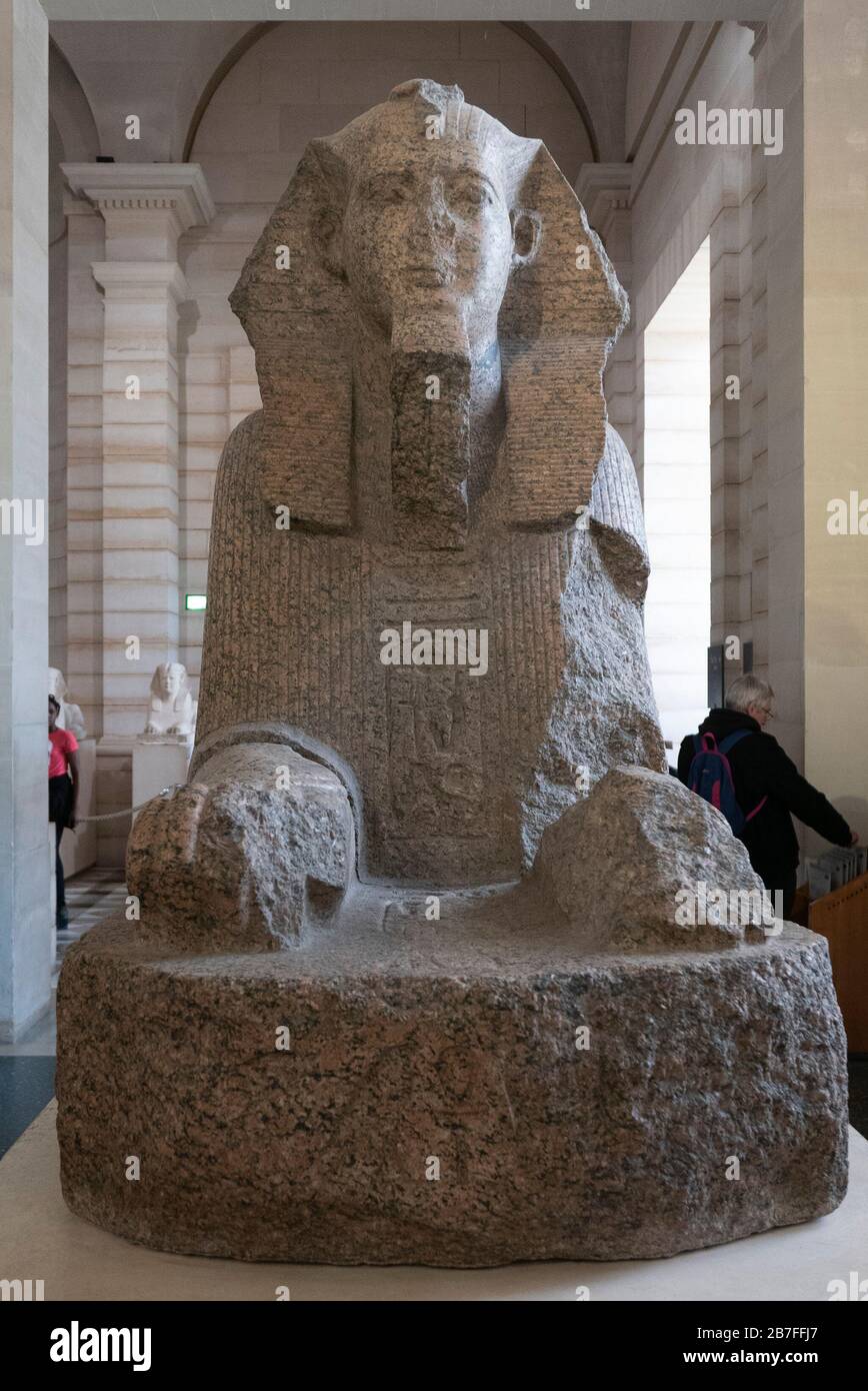 Sphinx au Musée du Louvre à Paris, France, Europe Banque D'Images