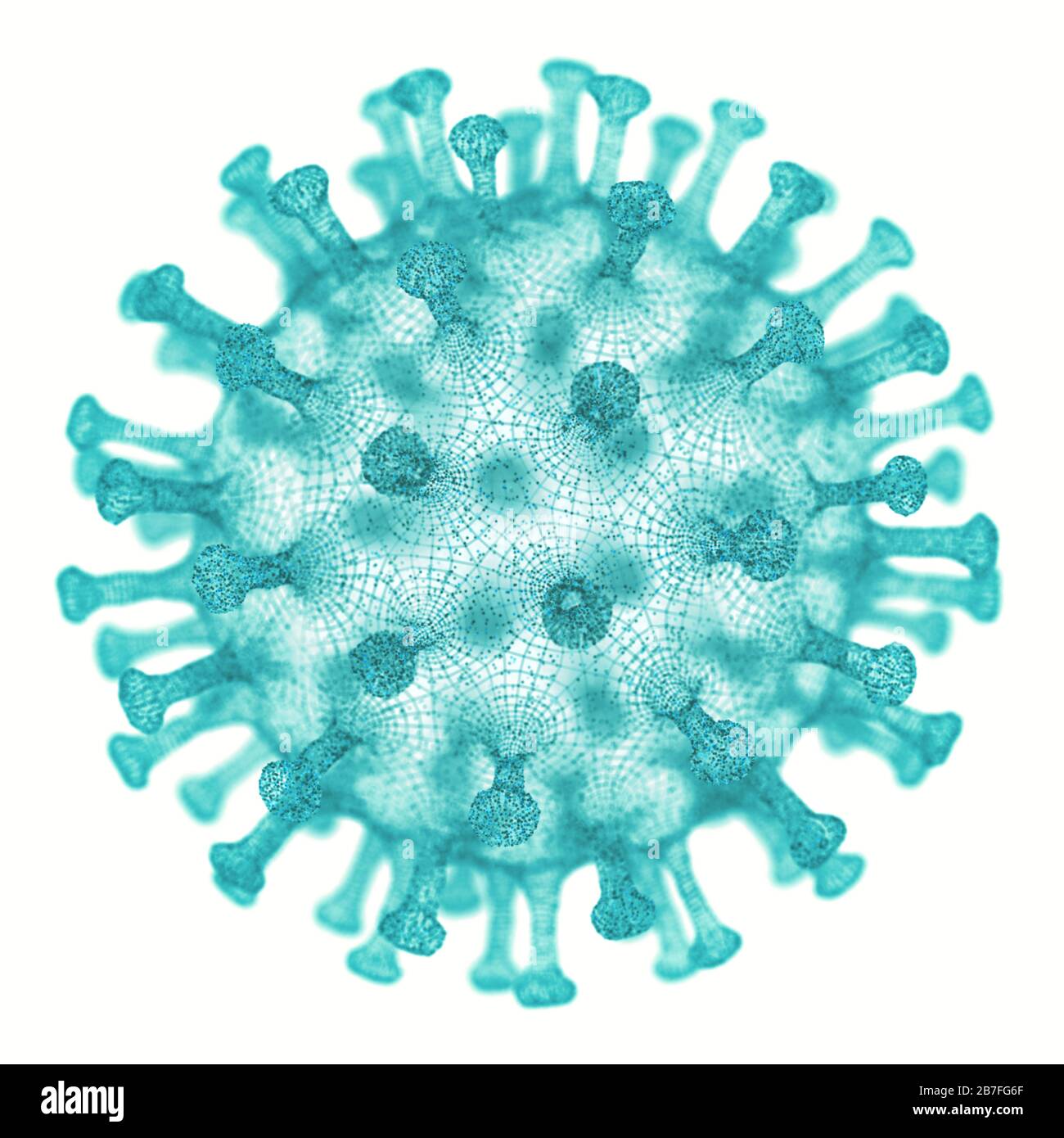 Virus illustratif conceptuel. Image d'un virus, d'un pathogène sous forme de virus générique. Illustration tridimensionnelle. Banque D'Images