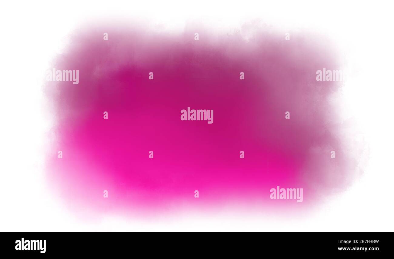 Dessin numérique en violet et rose. Taches de peinture colorées isolées sur fond blanc. Texture de aquarelle abstraite. Maquette de support mixte Banque D'Images