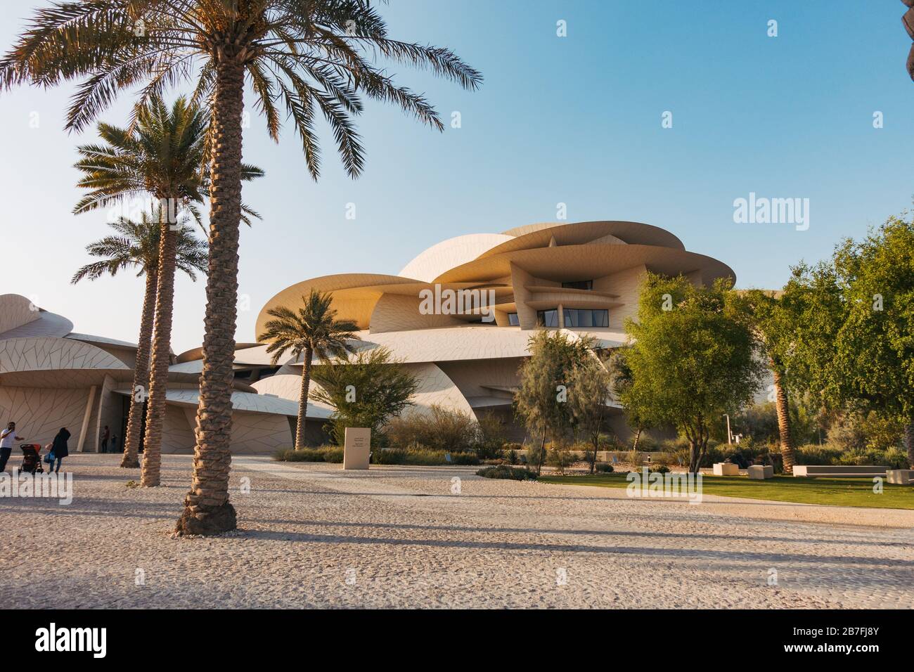Le Musée national du Qatar à Doha. Un design futuriste et innovant basé sur disque par l'architecte Jean nouvel Banque D'Images