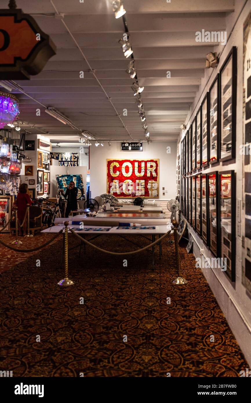 Peter Tunney Gallery, Wynwood Walls, Miami, Floride, États-Unis. Banque D'Images