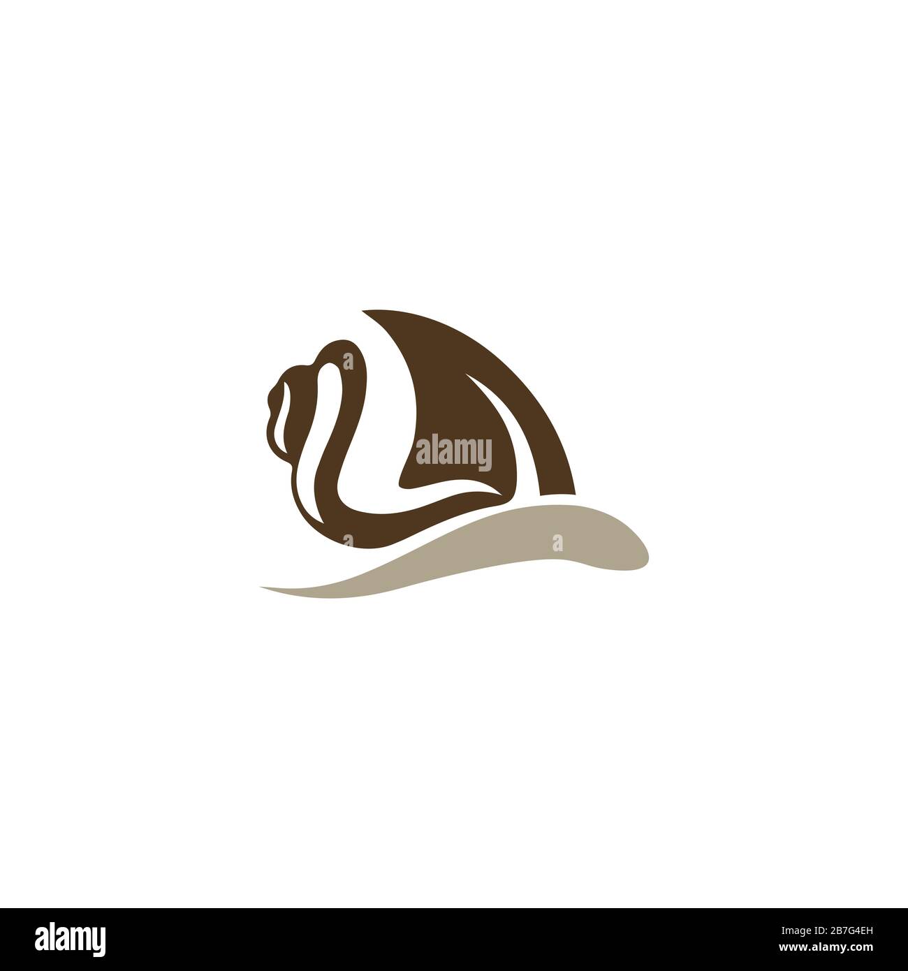 Modèle de conception vectoriel de logo d'escargot Illustration de Vecteur