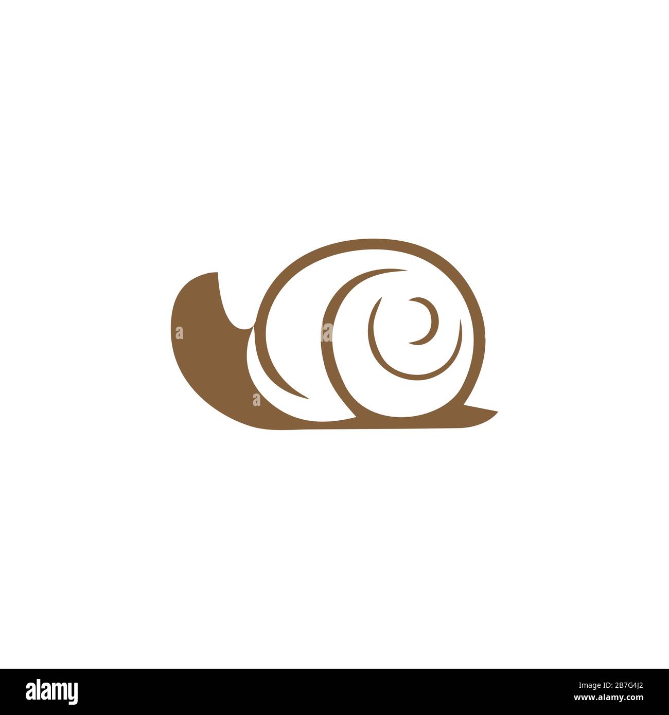 Modèle de conception vectoriel de logo d'escargot Illustration de Vecteur