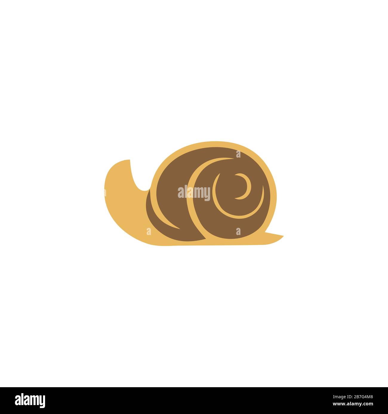 Modèle de conception vectoriel de logo d'escargot Illustration de Vecteur