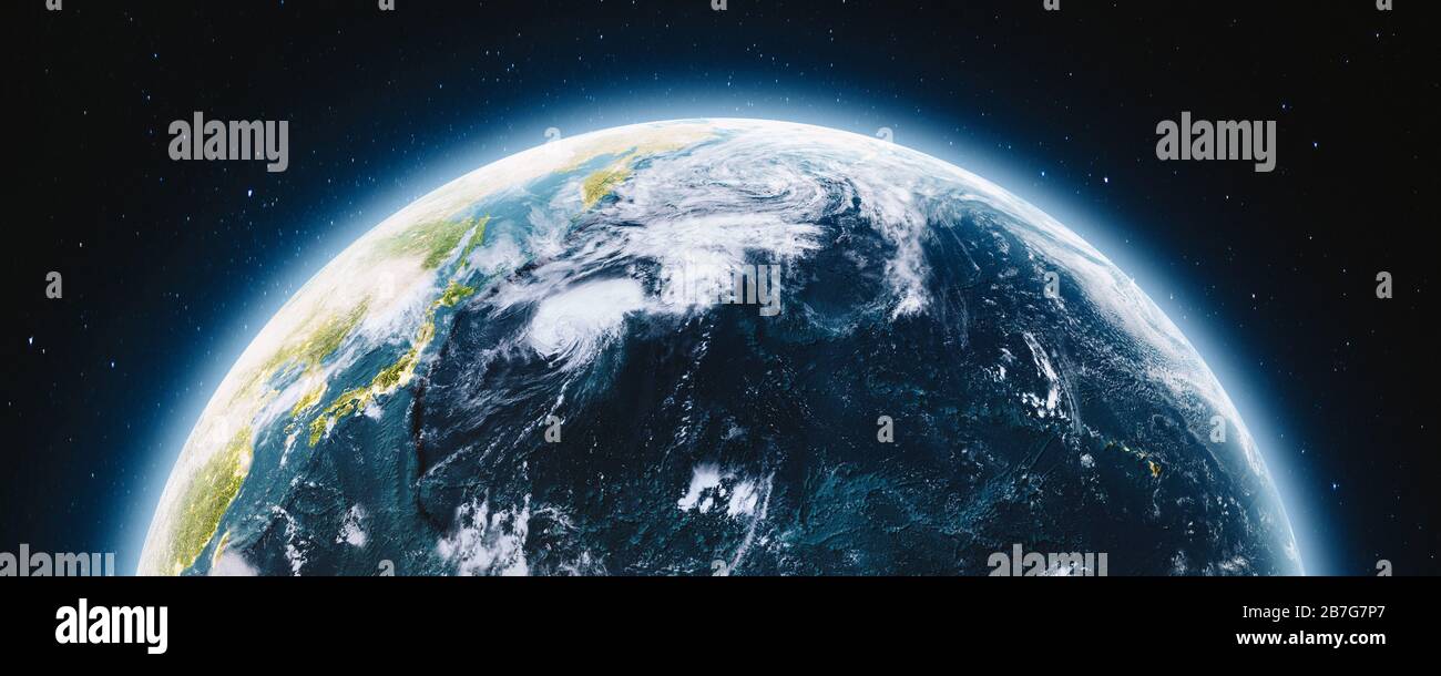 La planète Terre les lumières de la ville. Éléments de cette image fournie par la NASA. Le rendu 3D Banque D'Images
