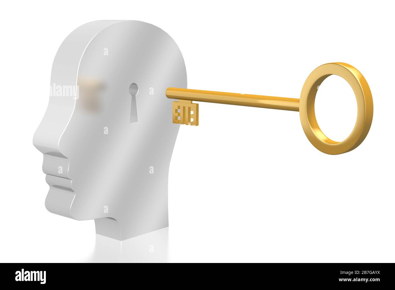 Touche tridimensionnelle/ mot de passe/ concept Mind Banque D'Images