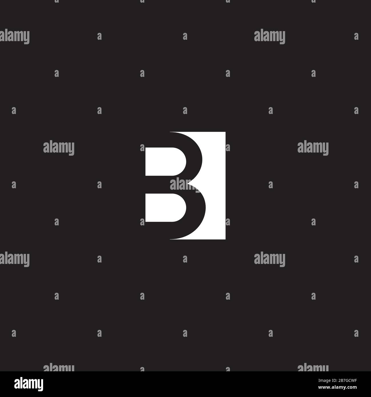 Lettre initiale logo bh ou modèles de conception vectorielle logo hb Illustration de Vecteur