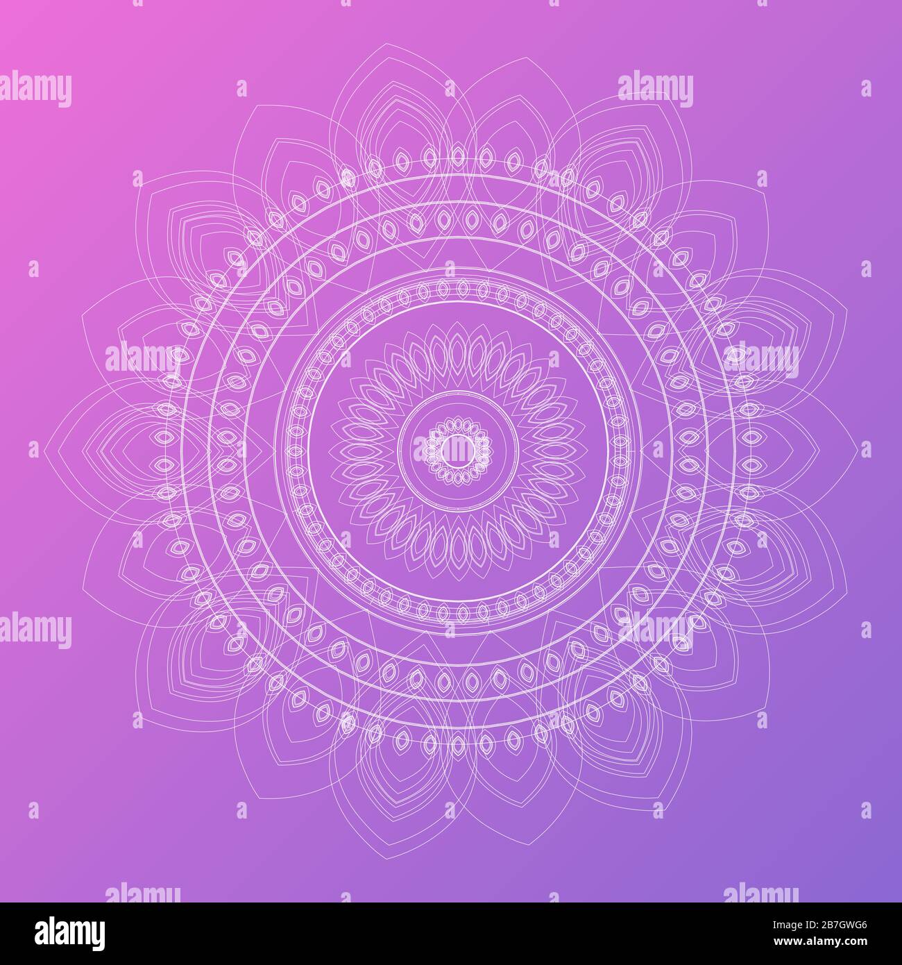 Mandala avec motifs floraux, motifs complexes Art. Vector Islam, arabe, indien, motifs ottomans. Fond dégradé de couleur douce. Illustration de Vecteur