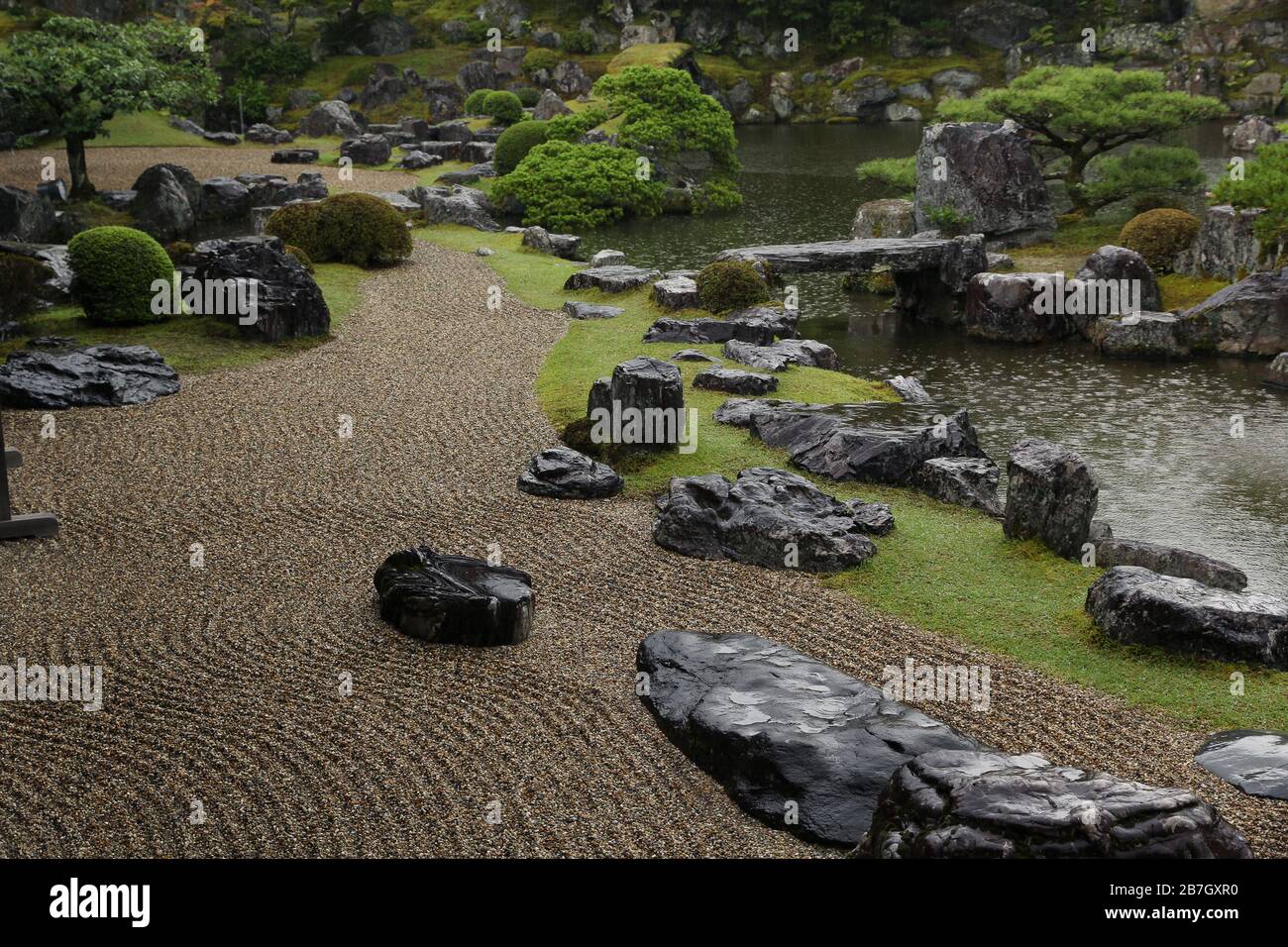 Jardin japonais Sanboin à Kyoto Banque D'Images Jardin japonais Sanboin à Kyoto Banque D'Images