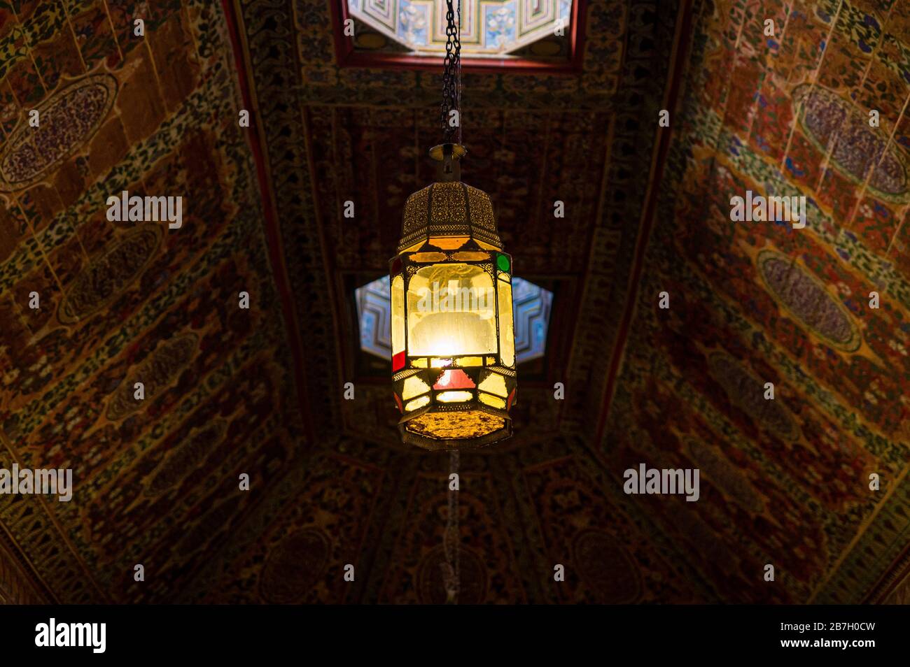 À l'intérieur du Palais Bahia, Marrakech. Maroc Banque D'Images