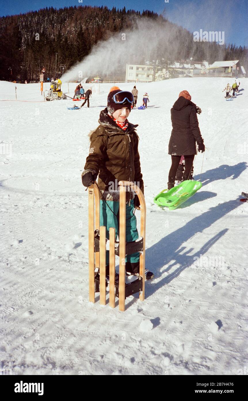 Station de ski du Semmering, Basse Autriche, Autriche,alpes viennois. Banque D'Images