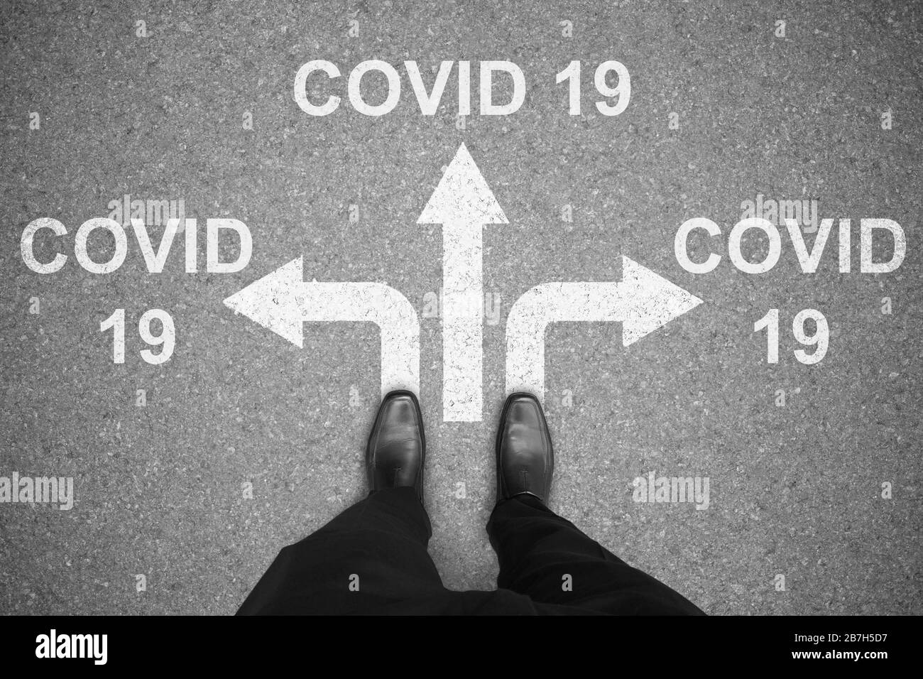 Concept de la pandémie de Covid-19 dans le monde entier. Banque D'Images