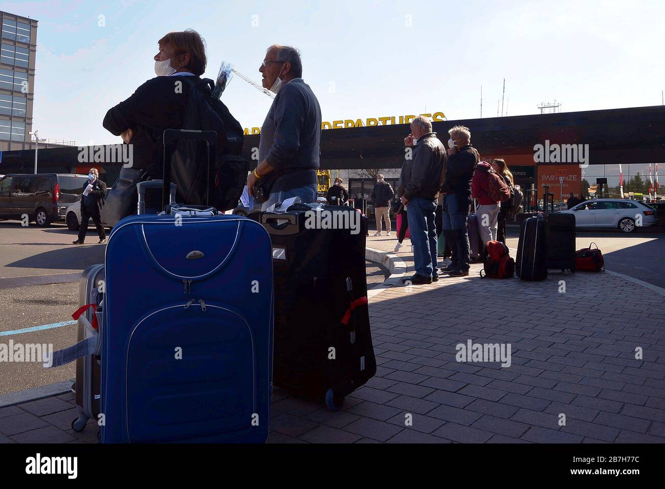 Milan Malpensa, situation à l'aéroport, après la fermeture de Linate et tous les vols ont été transférés au terminal 2 de Malpensa (Maurizio Maule/Fotogramma, Milan - 2020-03-16) p.s. la foto e' utilizzabile nel rispeto del contento in cui e' stata, e senza intento diffamatorio del decoro delle perpersentate Banque D'Images