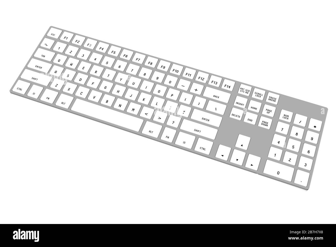 Clavier d'ordinateur moderne en trois dimensions Banque D'Images Clavier d'ordinateur moderne en trois dimensions Banque D'Images