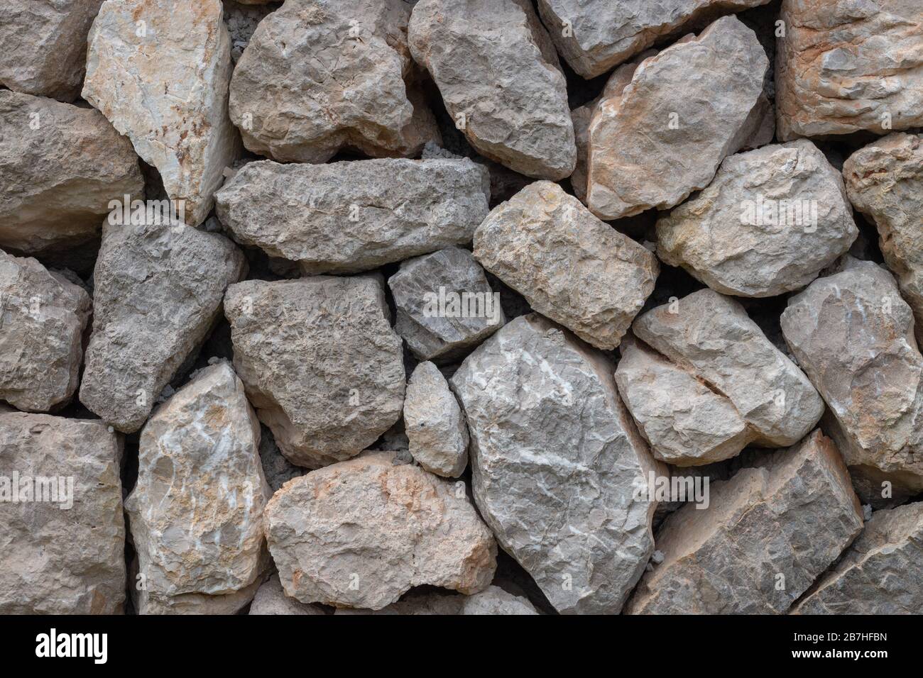 Mur en pierres vives sans mortier Banque D'Images