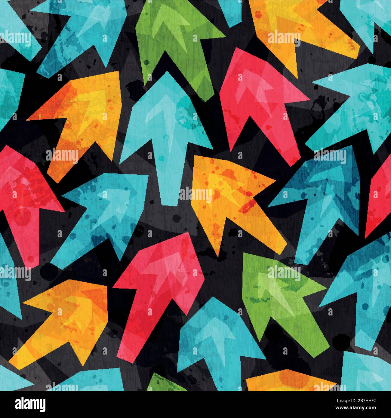 flèches colorées motif transparent avec effet grunge Illustration de Vecteur