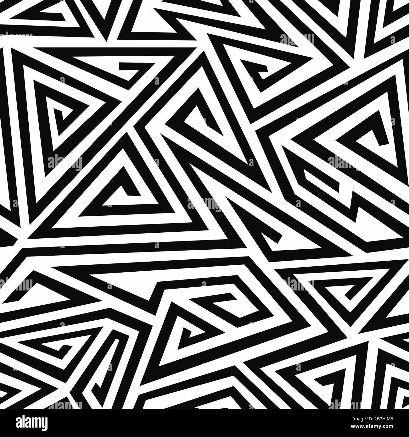 triangle en spirale monochrome sans couture Illustration de Vecteur