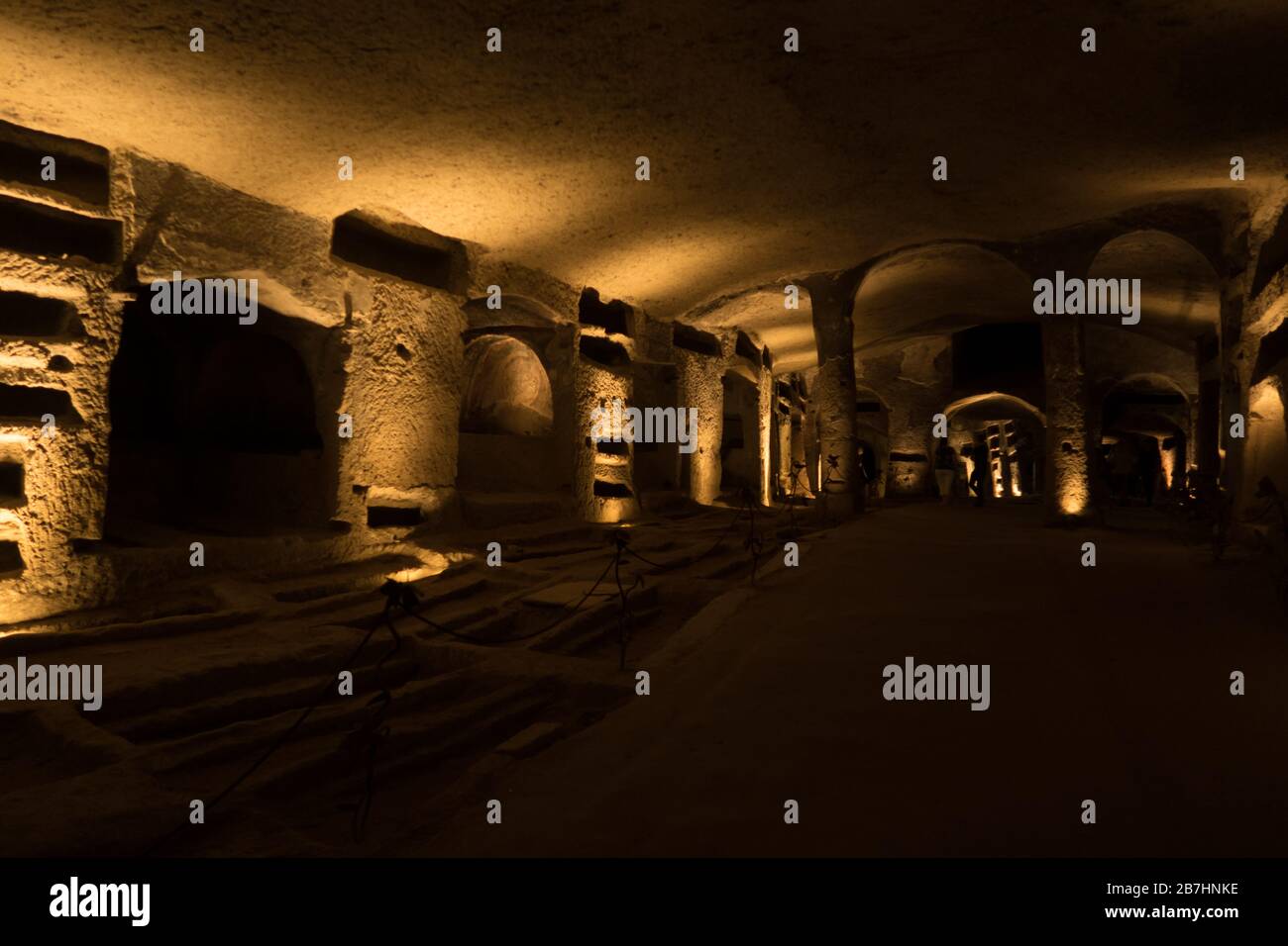 Les catacombes de San Gennaro à Naples Banque D'Images