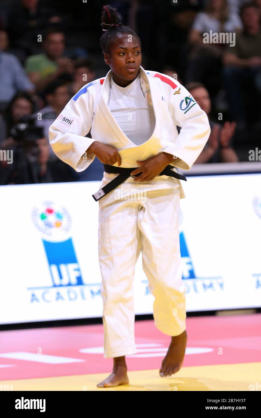 Paris, France - 08 février 2020: Clarisse Agbegnenou pour la France contre Beauchemin-Pinard pour le Canada, femmes -63 kg, trimestre-final (crédit: Mickael Chavet) Banque D'Images