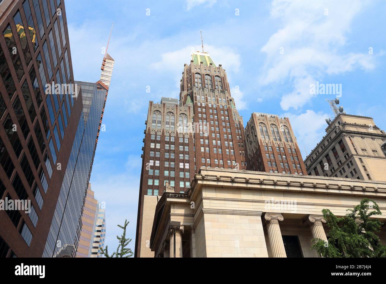 BALTIMORE, USA - 12 juin 2013 : Bank of America building vue extérieure à Baltimore, Maryland. Célèbre bâtiment Art déco datant de 1924. Banque D'Images