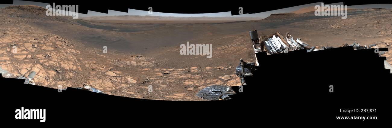 MARS - Nov-Déc 2019 - le rover de curiosité de la NASA a capturé son panorama de la plus haute résolution encore de la surface martienne entre le 24 novembre et le 1er décembre 2019. A v Banque D'Images