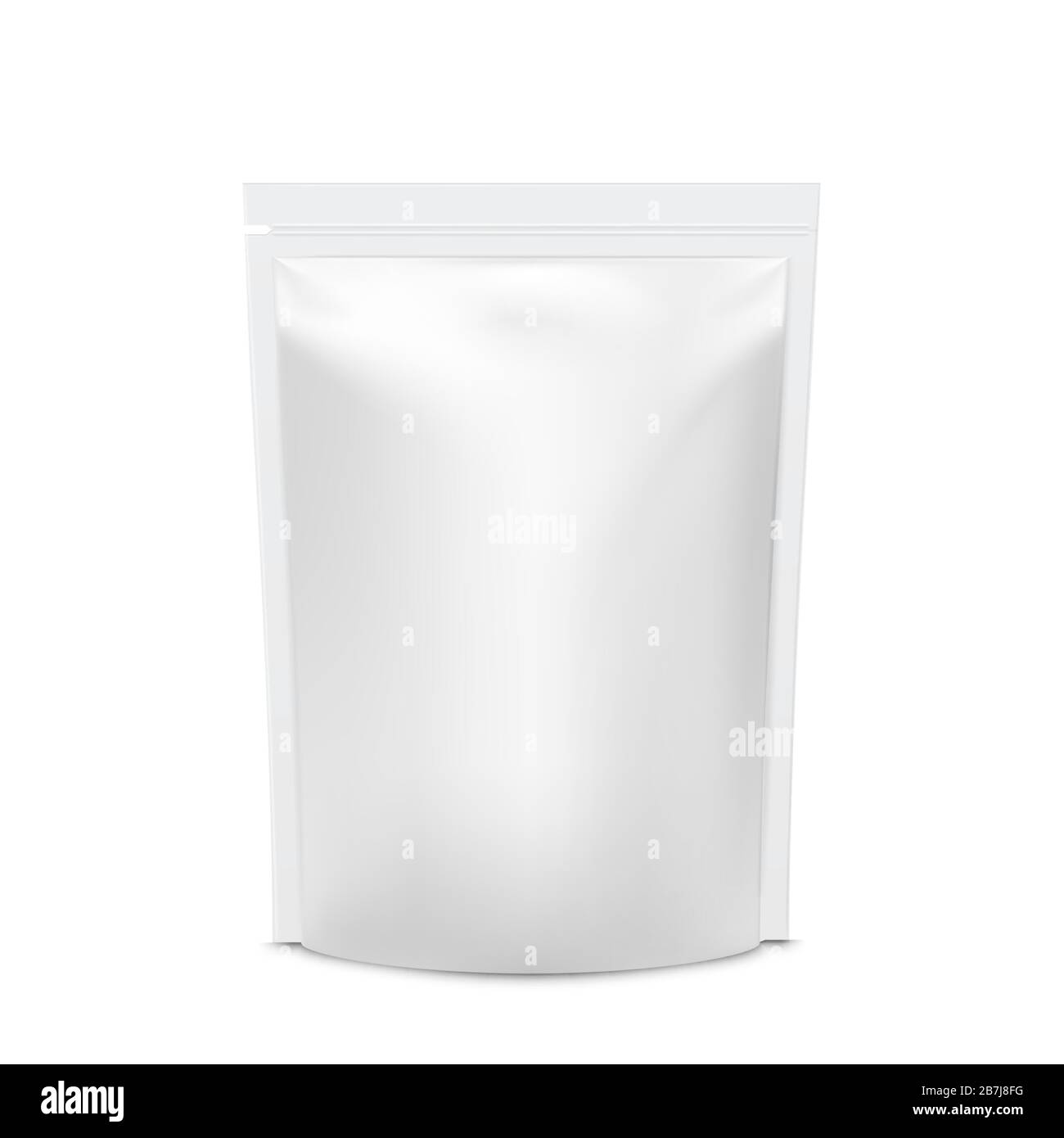 Sac souple de support alimentaire feuille à feuille vectoriel réaliste. Illustration de Vecteur