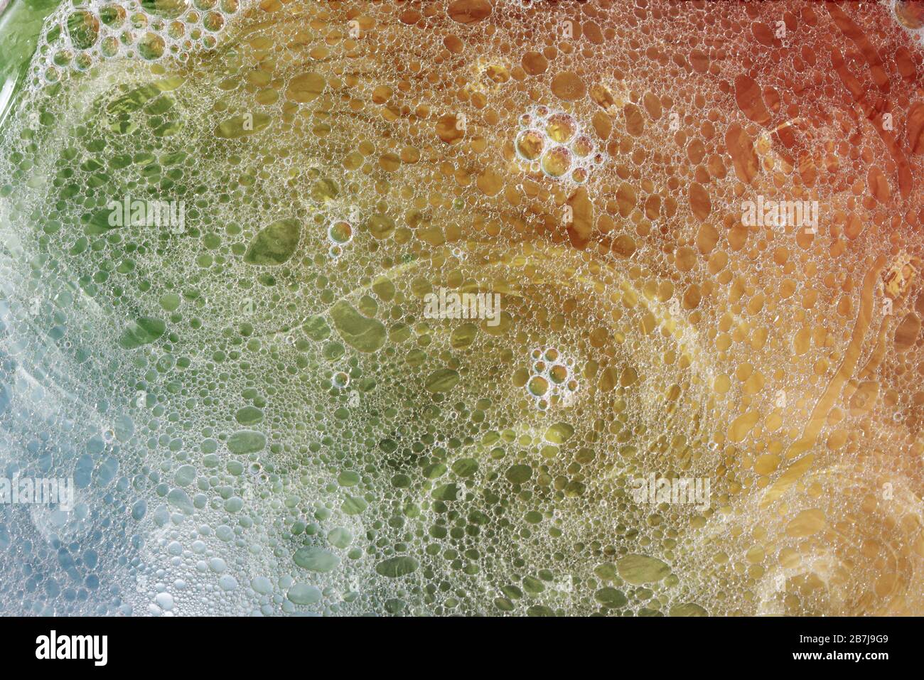 Bol de bulles photographiées avec un objectif macro de 60 mm Banque D'Images
