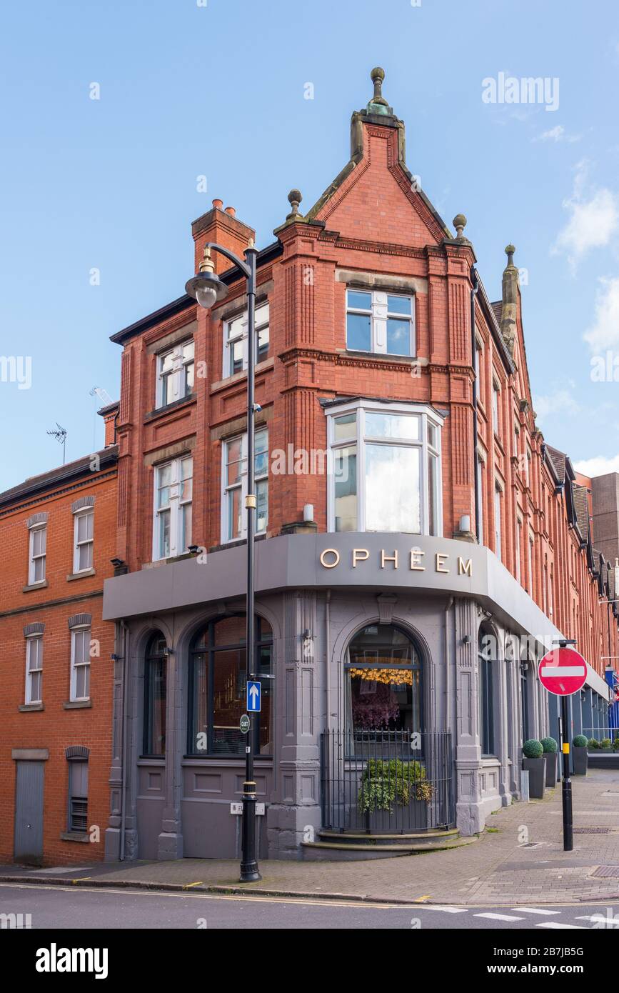 Restaurant indien haut de gamme Opheem michelin, dirigé par Aktar Islam à Birmingham, au Royaume-Uni Banque D'Images