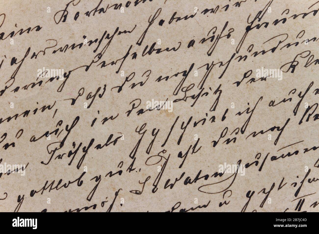 Lettre vintage : gros plan d'une lettre manuscrite vintage Banque D'Images