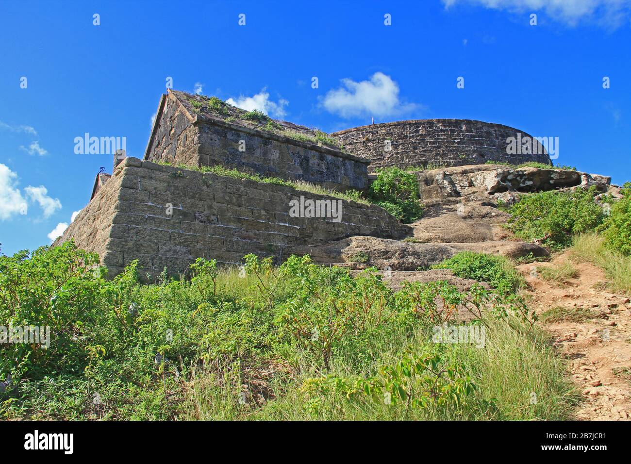 Vieux fort Barrington à St. John’s Antigua Banque D'Images