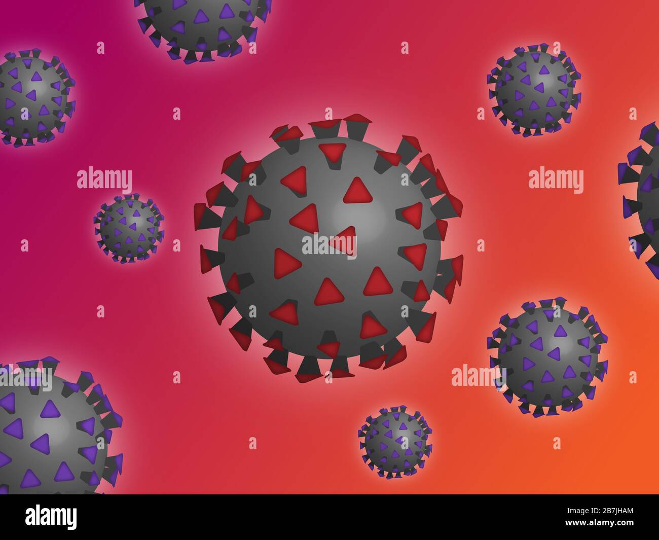 Illustration du virus pandémique du coronavirus COVID-19 Banque D'Images