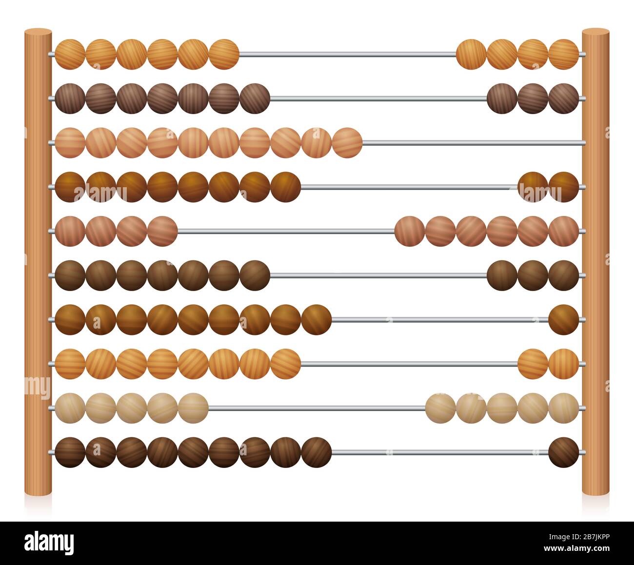Cadre européen de comptage des abacus. Outil de calcul avec billes de bois  glissantes sur les fils. Utilisé dans les écoles primaires et pré Photo  Stock - Alamy