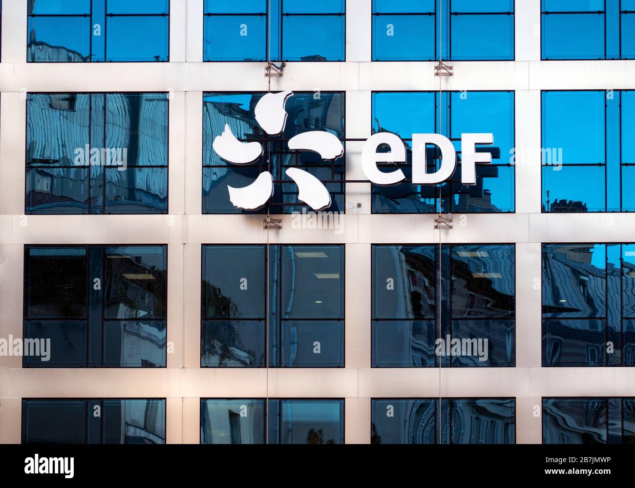 EDF signe Paris France Banque D'Images