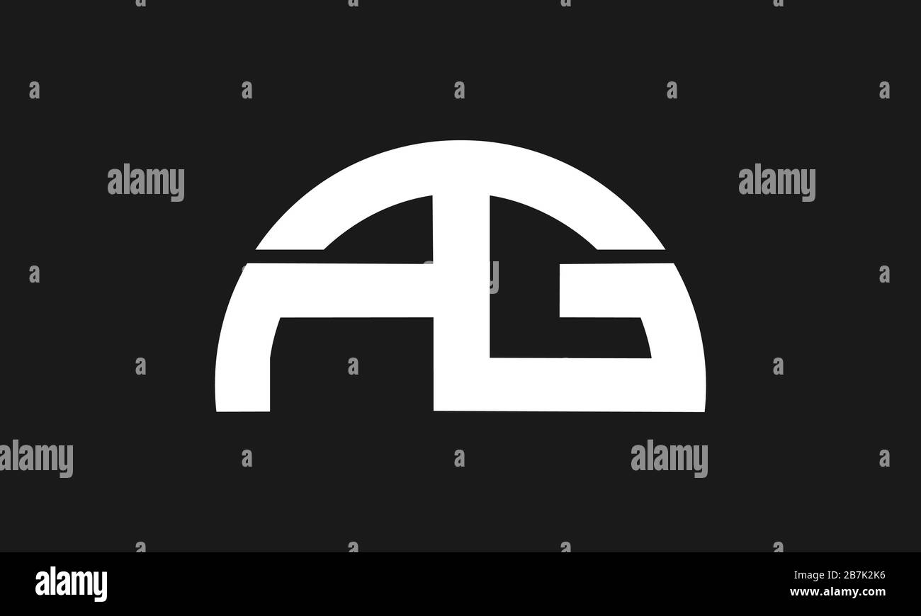 Lettre AG ou G logo initial en vecteur, lettres professionnelles monogramme logo en arrière-plan. Illustration de Vecteur