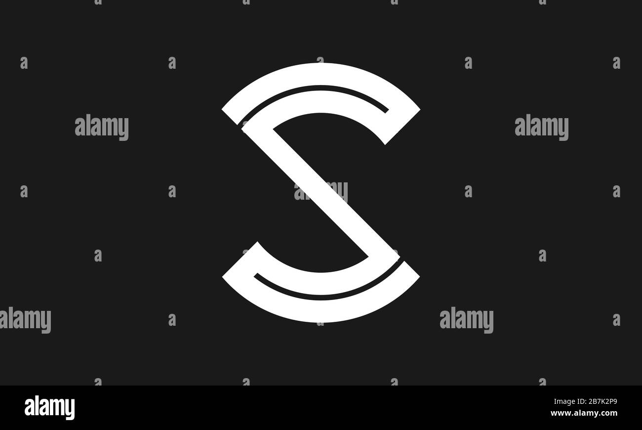 Lettre SS ou S logo initial dans vecteur, lettres professionnelles monogramme logo sur fond. Illustration de Vecteur