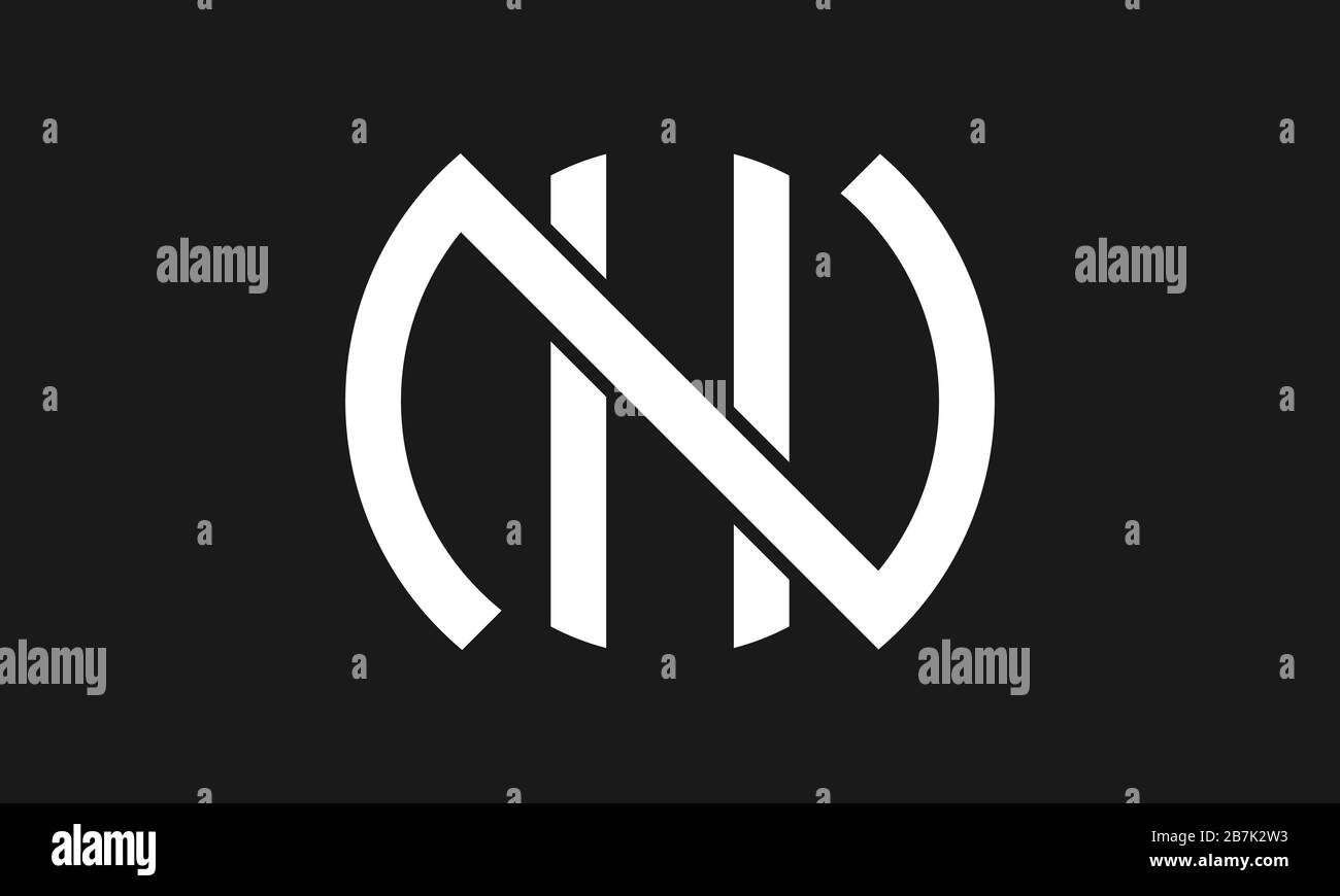 Lettre NH ou N H logo initial en vecteur, lettres professionnelles monogramme logo en arrière-plan. Illustration de Vecteur