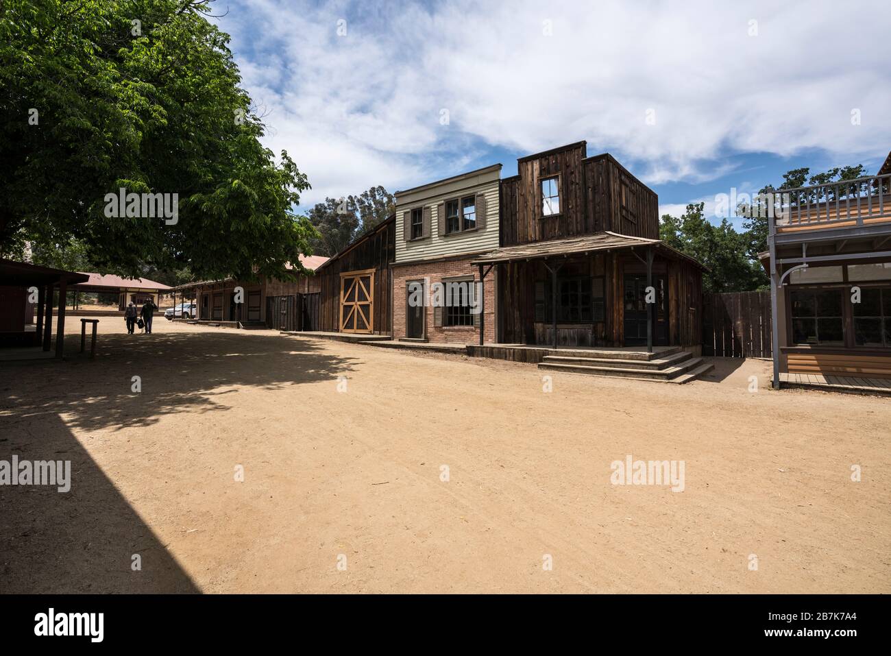 Agoura Hills, Californie, États-Unis - 29 mai 2018 : ville historique de cinéma occidentale appartenant au US National Park Service à Paramount Ranch à Santa Monica Mo Banque D'Images